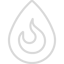 Flame shaped like water droplet